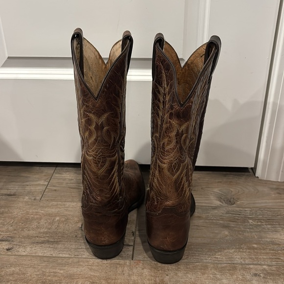 Tony Lama Men's Cowboy Dark Brown Boots size 8 - Picture 3 of 9